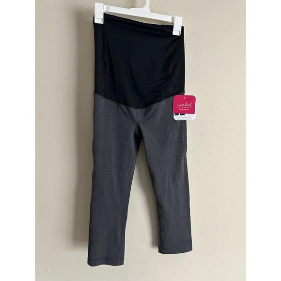 Over Belly Active Capri Maternity Pants - Isabel Maternity by Ingrid & Isabel S - Picture 1 of 5